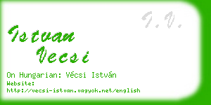 istvan vecsi business card